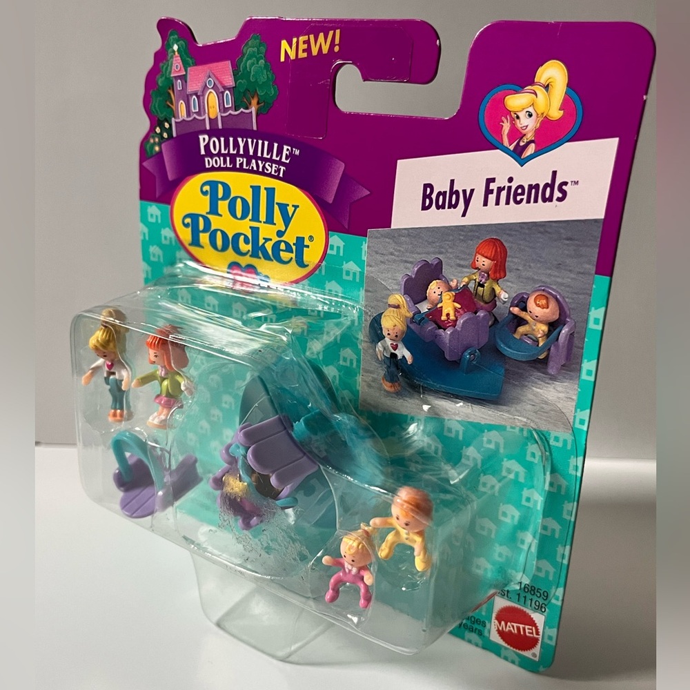 Mattel Polly Pocket Baby Friends Doll Playset~Vintage Polly Pocket Pollyville